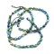 Peacock Faceted Olive Shaped Czech Glass Beads (1 strand/25 beads) (B616)